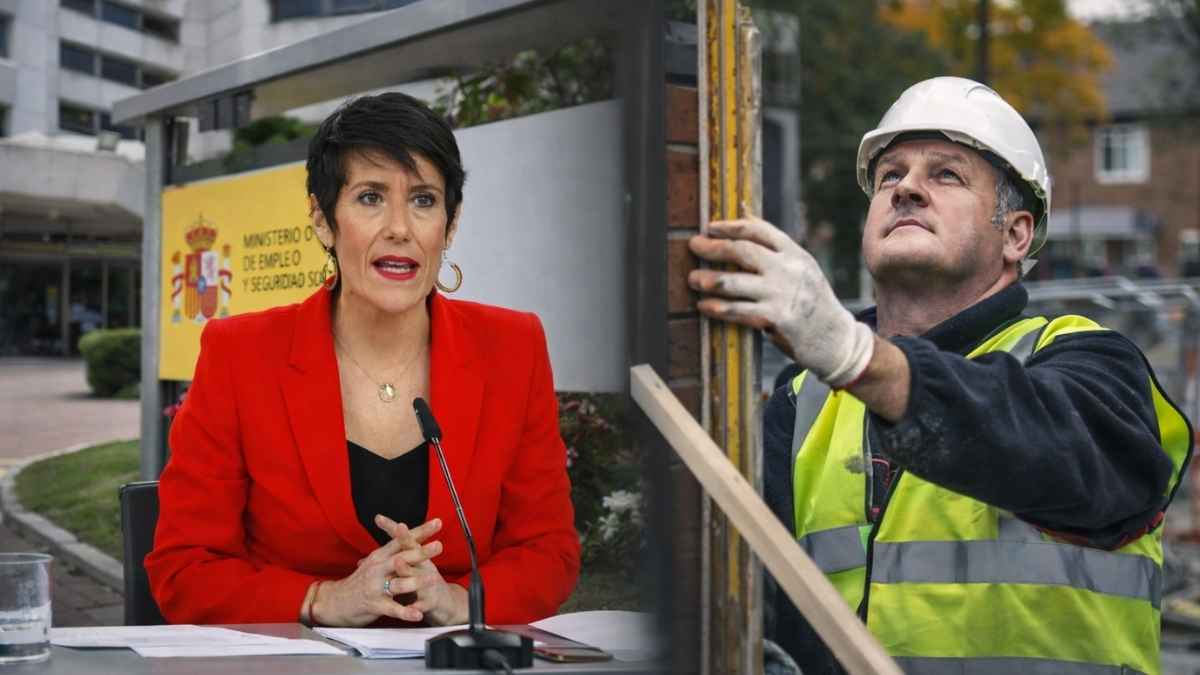 Representante del Ministerio de Seguridad Social junto a un trabajador afectado por el nuevo recargo de cotización en 2026