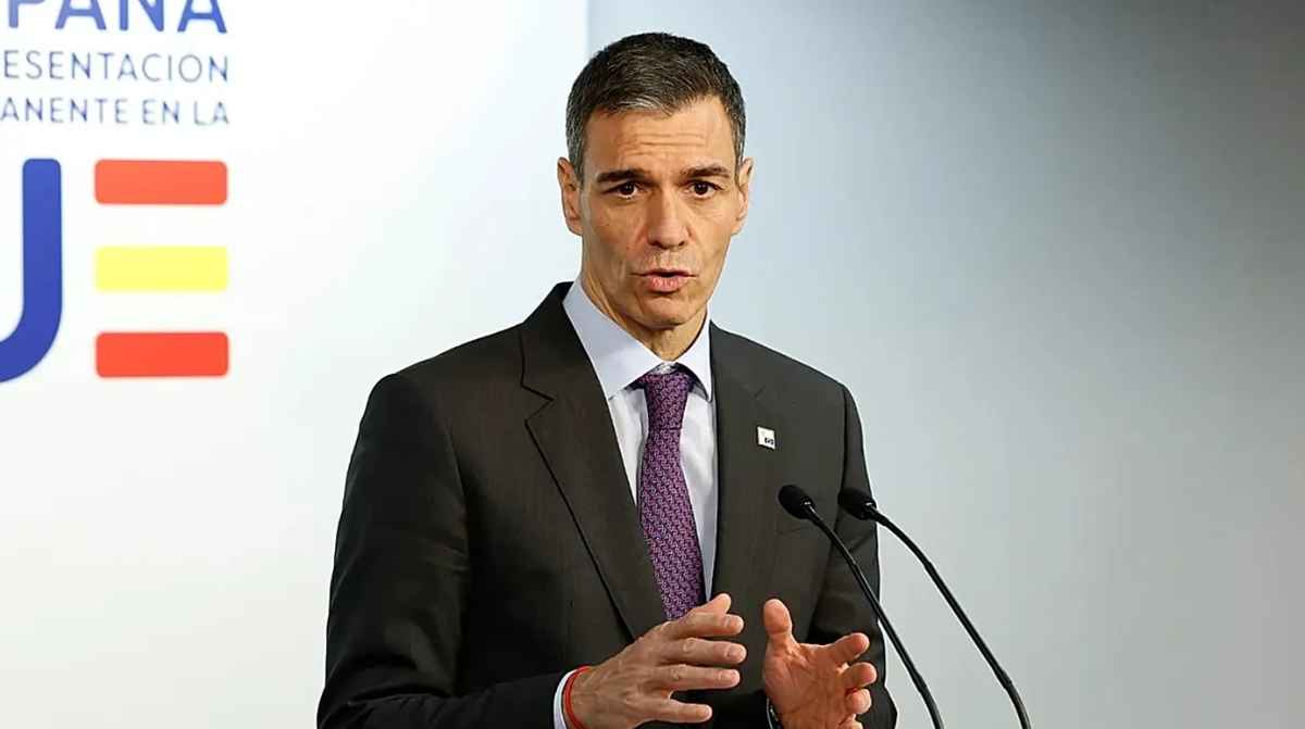 Pedro Sánchez durante una comparecencia tras anunciar la ayuda de 200 euros al mes por hijo