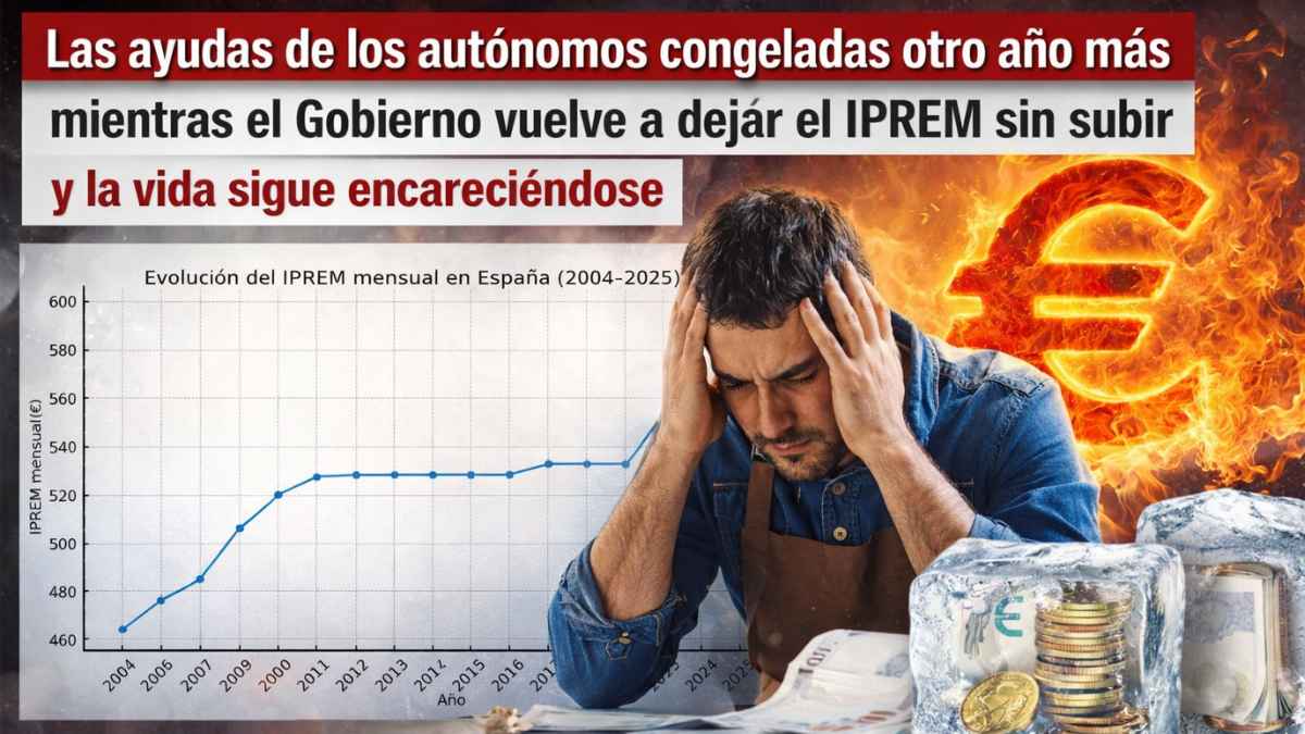 Autónomo preocupado por la congelación del IPREM y de las ayudas mientras sube el coste de la vida