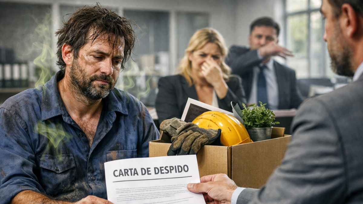 Trabajador recibe una carta de despido por falta de higiene personal en su puesto de trabajo