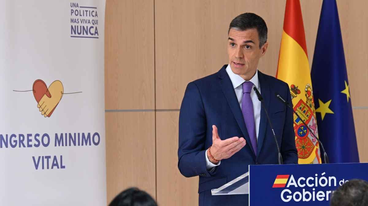 Pedro Sánchez durante la presentación del Ingreso Mínimo Vital para menores de 23 años