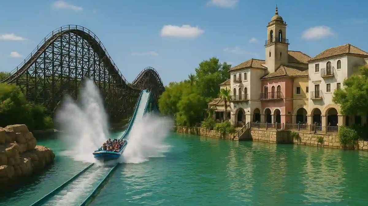 Atracción acuática en Isla Mágica durante la temporada 2026 en Sevilla