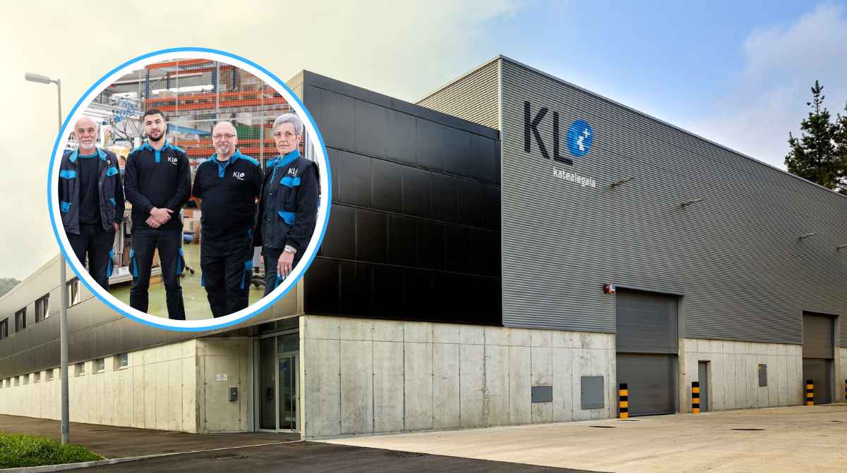 Fachada de la nueva planta industrial de KL Katealegaia en Mondragón donde necesita 200 personas para trabajar