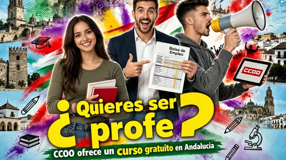 Curso gratuito de CCOO para acceder al empleo docente en Andalucía con estudiantes interesados en ser profesores