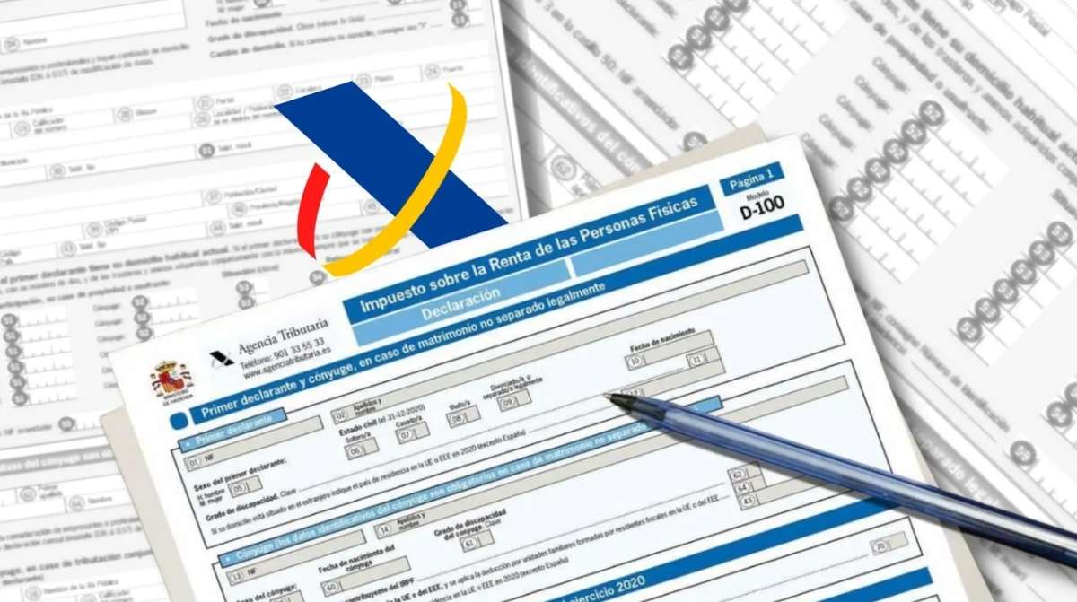 Formulario de la declaración de la renta de la Agencia Tributaria durante la campaña de la renta en España