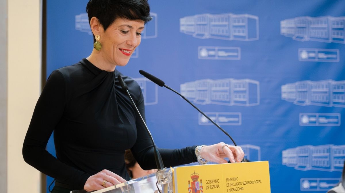 Representante del Ministerio de Inclusión y Seguridad Social durante un anuncio sobre complementos para pensiones mínimas