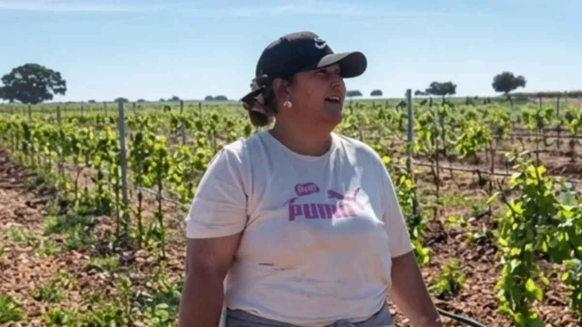 Infoemplea2 1 Trabajadora en una viña de Albacete durante una campaña agrícola