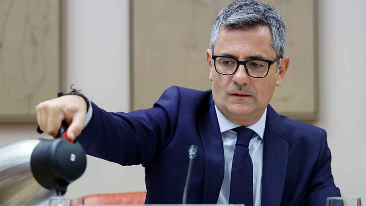 Félix Bolaños durante una comparecencia en el Congreso